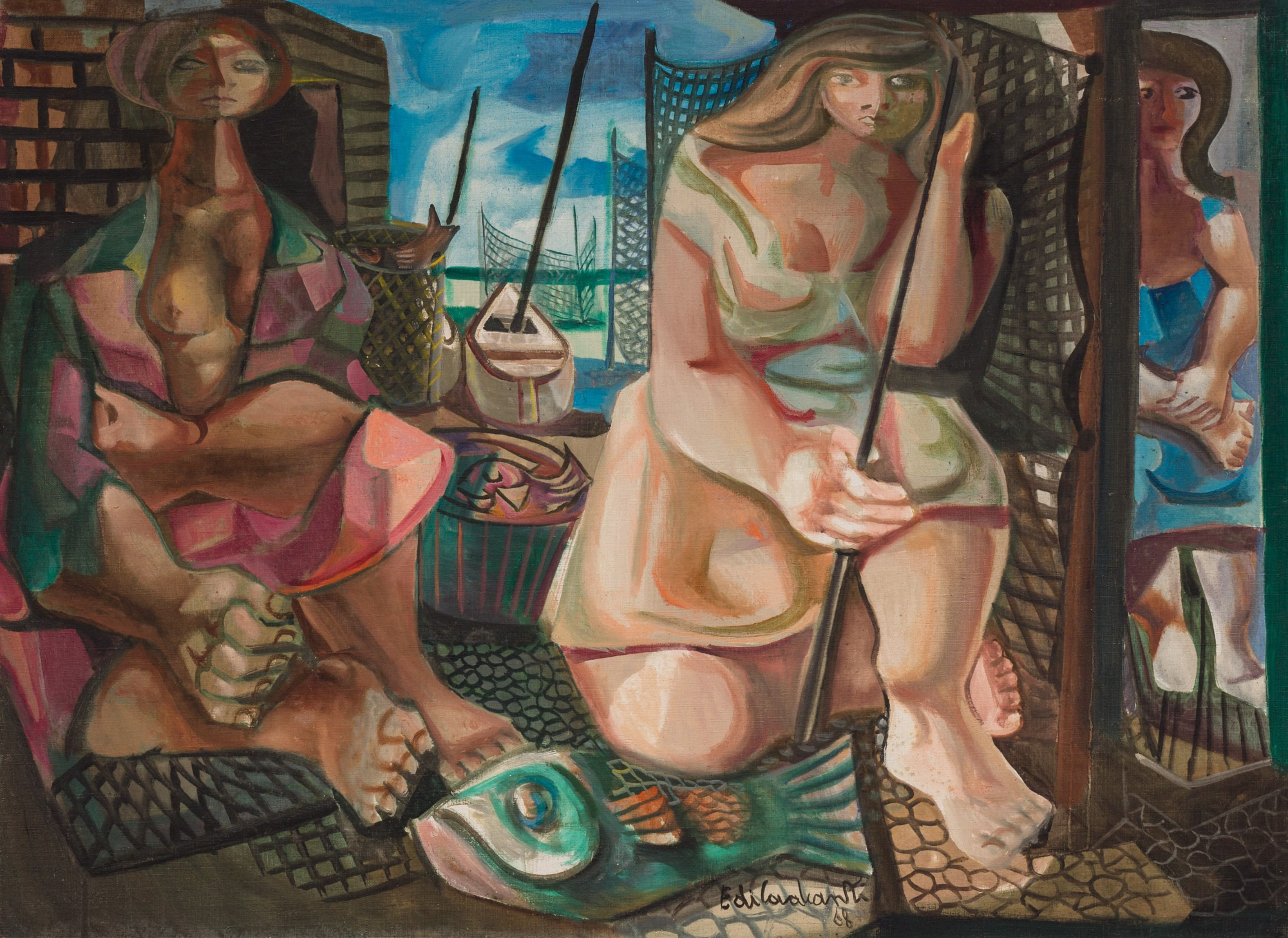 Emiliano Di Cavalcanti | Mulheres de Pescadores, 1968