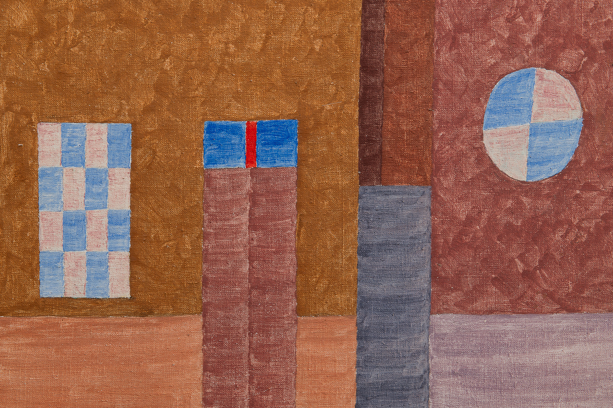 Alfredo Volpi | Fachada em rosas e violetas, 1975